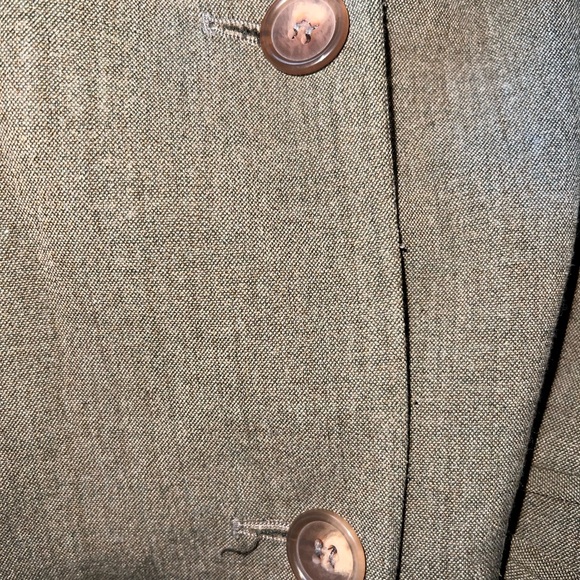 French Connection Ladies Blazer /jacket Size 4 Brown Beige Color 2 Buttondown - Picture 4 of 7